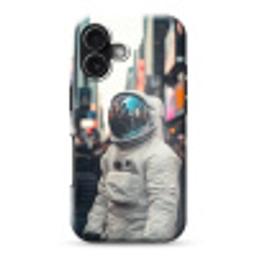 Stad - Mensen - Astronaut - Wit Toughcase MagSafe Apple iPhone 17 klein -3d