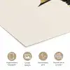 Zwarte zwaluw - Gouden accenten - Lichte achtergrond poster papier klein -closeup_NL