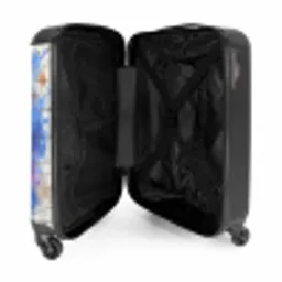 Paarse lavendel in graffiti stijl NBS - Handbagage koffer - Unisex middel -binnenkant