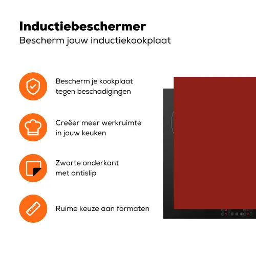 Schuin - Loveyou - Rood Inductie beschermer vinyl 3mm klein -zzzzzzz-td-ups