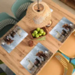 Boerderijdieren - Groep - Mist - Natuur - Rustiek Placemat vinyl groot -zzsfeer5_Kitchenyeah-website