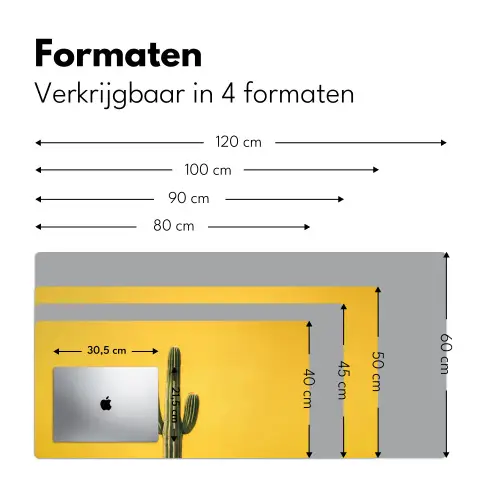 Cactus - Groen - Minimalistisch Muismat XXL klein -sfeer5