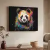 Panda - Graffiti - Dieren - Zwart - Kleuren Textielframe zwart klein -sfeer3