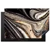 Marmerlook - Zwart - Goud - Wit - Glitter - Marmer Inductie beschermer vinyl 3mm klein -3d
