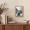 Hert - Dieren - Landschap - Winter - Sneeuw Light Box met kabel (Tafellamp) klein -sfeer2