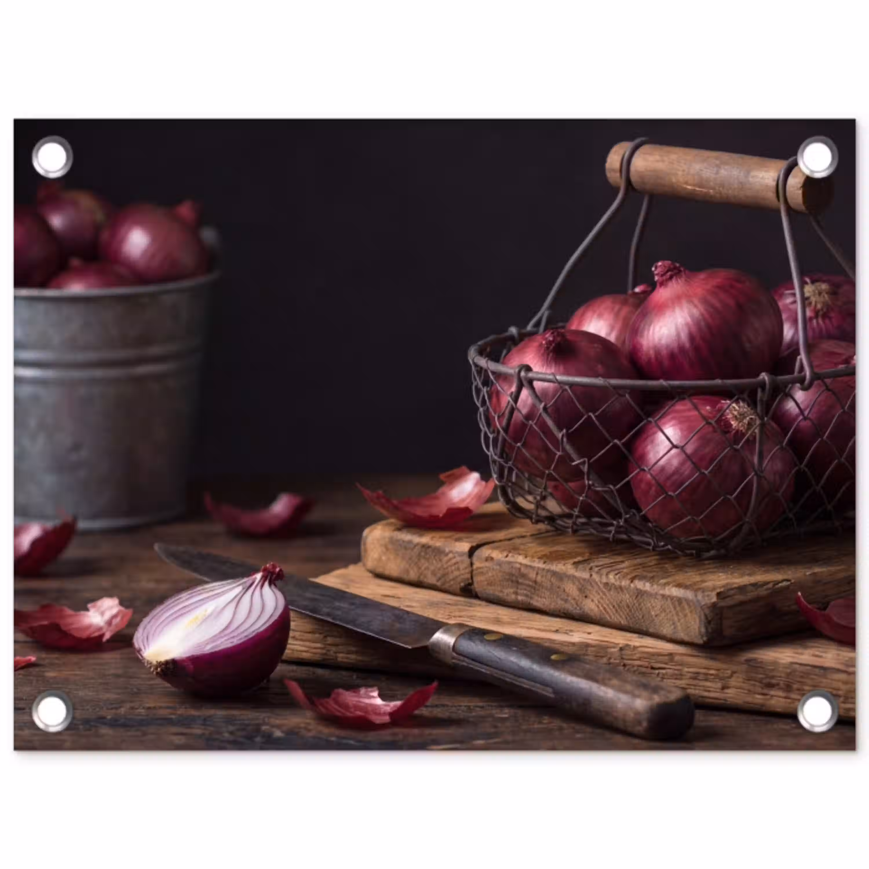 Ui - Eten - Rustiek tuinposter los doek klein -3d