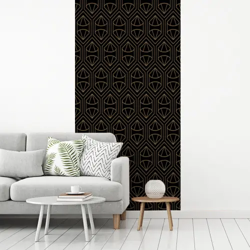 Goud - Zwart - Diamant fotobehang vinyl groot 64 -woonkamer