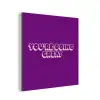You're doing great - Paars - Bubble letters aluminium wit klein -3d