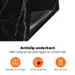 Zwart - Marmer Inductie beschermer vinyl 3mm klein -zzzzzzz-td-onderkant