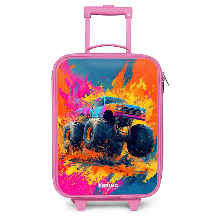 Monstertruck - Verfspatten - Kleurrijk - Explosie Kinderkoffer - Roze klein -zz3dotto