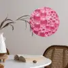 Roze - Schuim - Bubbels Wandcirkel behangsticker klein -sfeer3