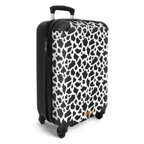 Zwart wit koeienvlekkenpatroon NBS - Handbagage koffer - Volwassenen Unisex middel -productfoto_3d
