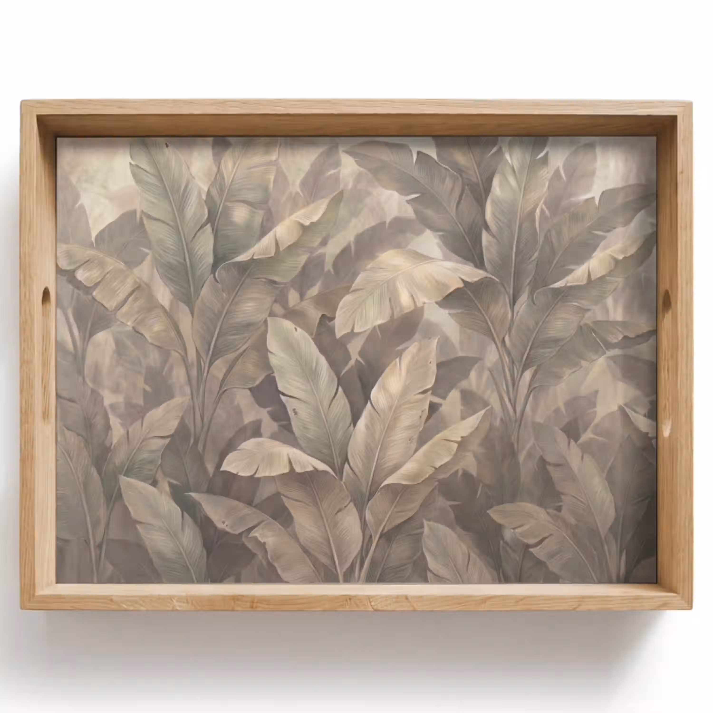 Bladeren - Tropisch - Natuur - Modern - Beige Dienblad Rechthoek middel -z3d_shopping