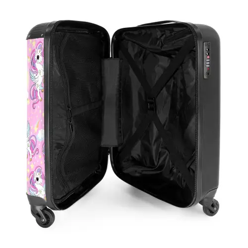 Vrolijke Eenhoorn Parade NBS - Handbagage koffer - Kinderen Unisex middel -binnenkant