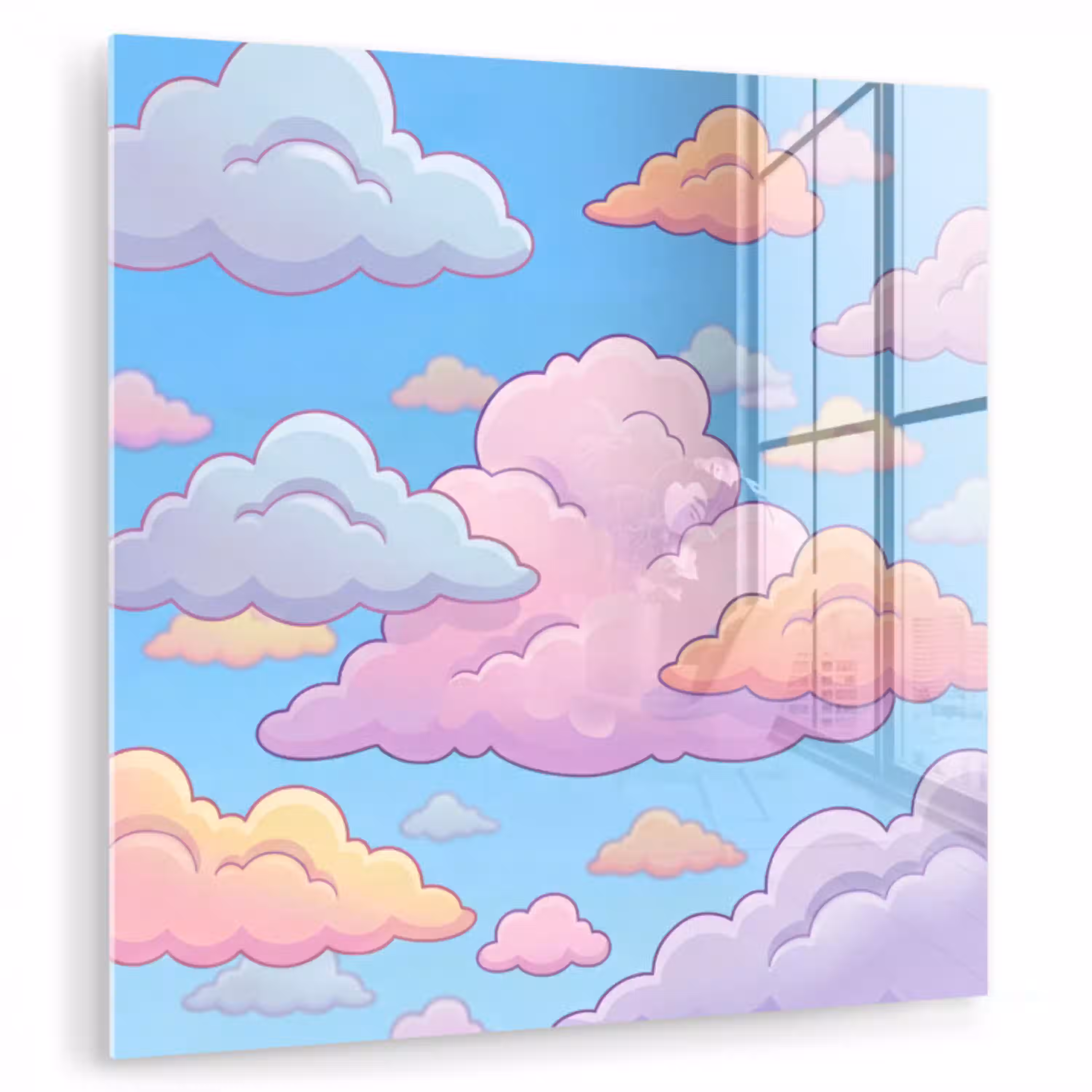 Wolk - Lucht - Natuur - Illustratie - Pastel plexiglas 5mm klein -zzzproduct_nieuw
