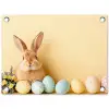 Eieren -  Konijn - Pasteltinten tuinposter los doek klein -3d
