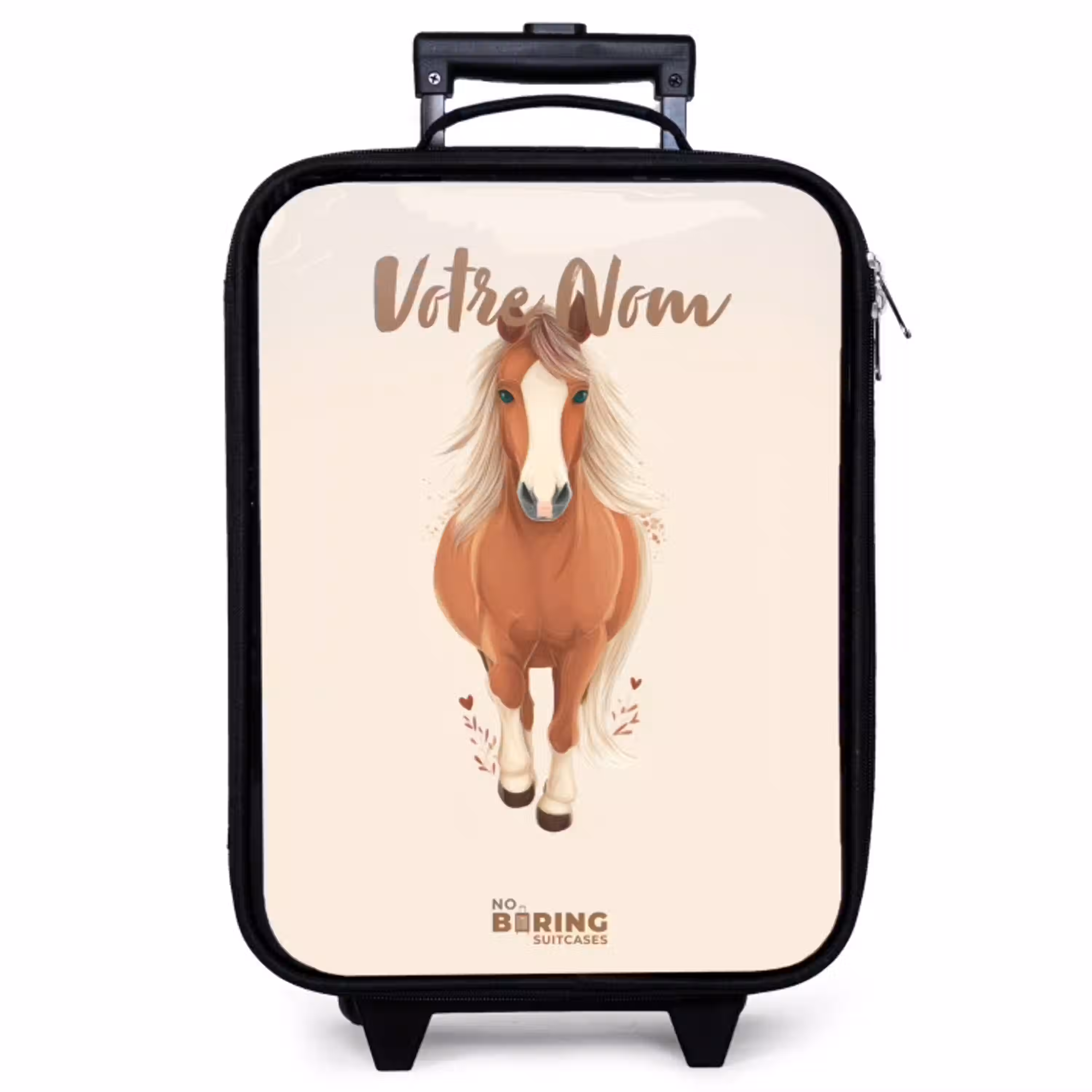 Bruin paard in gallop Kinderkoffer - Zwart klein -zzz_website3d