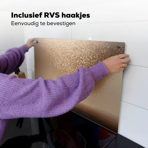 Bootje - Blaadjes - Goud - Water Inductie beschemer met haakjes klein -ky-ophangen-nl