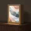 Abstract - Golven - Blauw Light Box met kabel (Tafellamp) klein -z3d_website