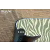 Zebra - Motief - Groen Placemat vinyl groot 368 -closeup