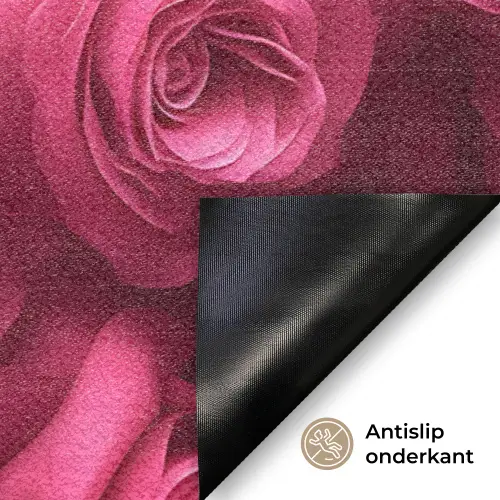 Rozen - Pink - Bloem Deurmat klein -antislip_NL