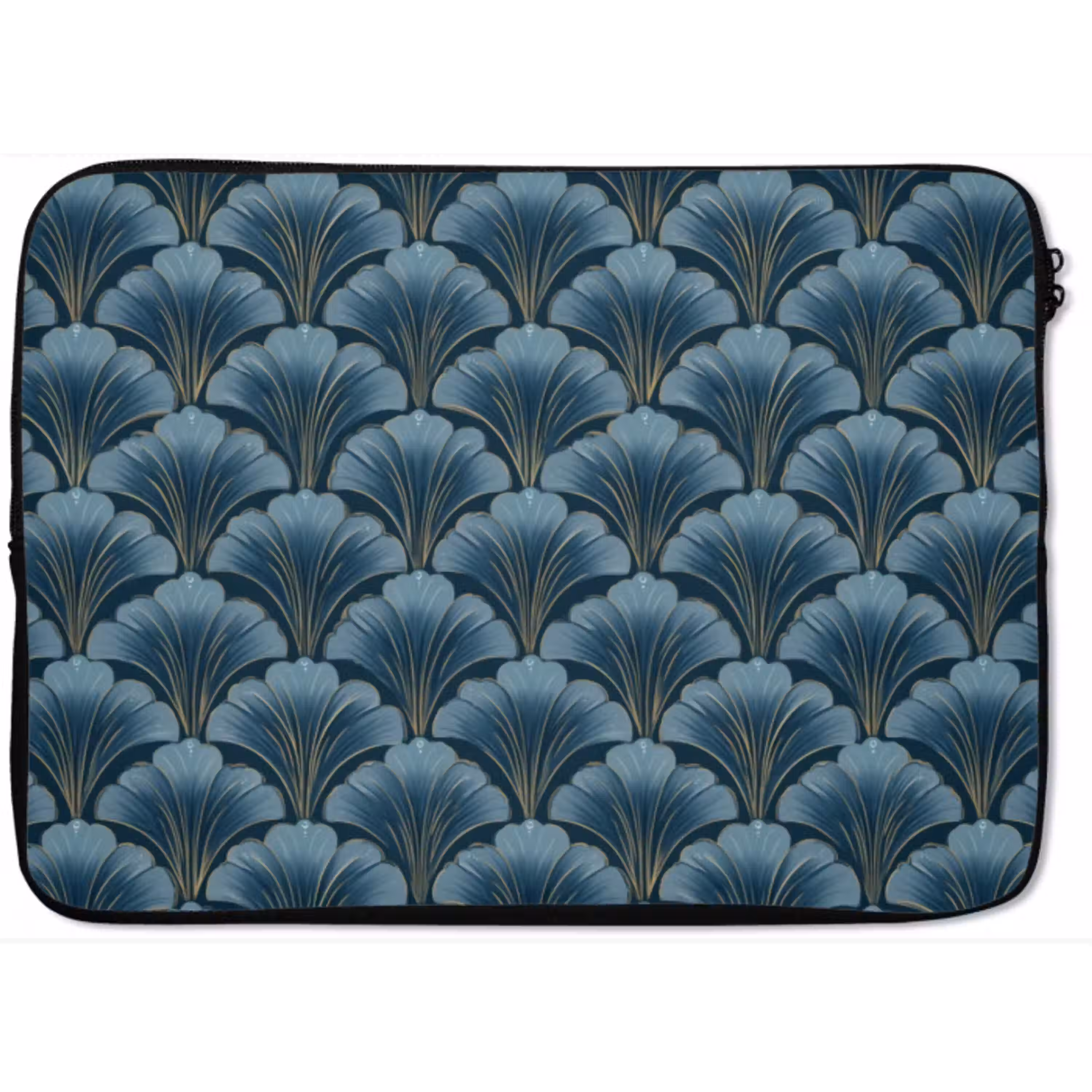Patroon - Ginkgoblad - Blauw laptophoes neopreen klein 279 -zkaufland3dotto
