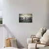Schotse hooglander - Dieren - Wolken - Koe - Natuur Tuinposter op houten frame 2 cm dik klein -sfeer1