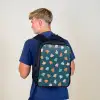 Zee - Dieren - Donkerblauw - Schelpen Rugzak - Zwart middel 861 -sfeer8