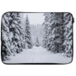 Bos - Winter - Sneeuw - Pad - Natuur laptophoes neopreen klein -zkaufland3dotto