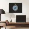 Kompas - Delfts blauw - Zwart PET vilt klein -sfeer5