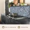 Patroon - Bloem - Grijs - Blauw keuken achterwand 2 middel 871 -usp_NL