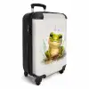 Kikker - Groen - Waterverf - Dieren - Jongen - Meisje NBS - Handbagage koffer - Unisex middel -productfoto_3d