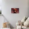Vrouw - Donuts - Kleurrijk Tuinposter op houten frame 2 cm dik klein -sfeer1