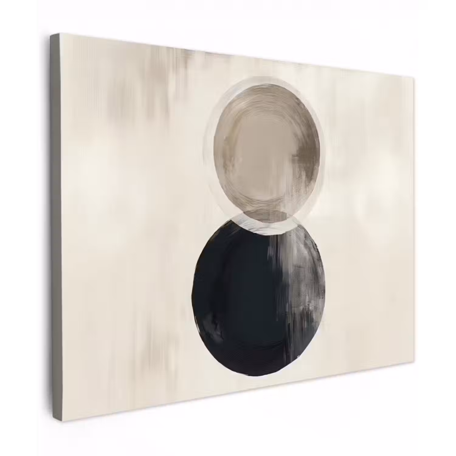 Leinwandbild - Kreise - Form - Beige - Abstrakt