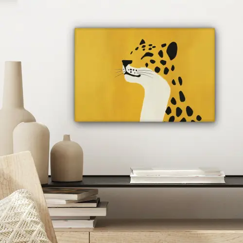 Cheetah - Illustratie - Geel canvas 2cm klein -sfeer6