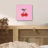 Kersen - Roze - Illustratie aluminium wit klein -sfeer3