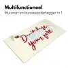 Don't lose your fire - Rood - Wit - Minimalistisch Muismat XXL klein -sfeer4