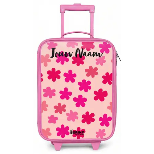 Bloemen - Patroon - Roze Kinderkoffer - Roze klein -zz3dotto