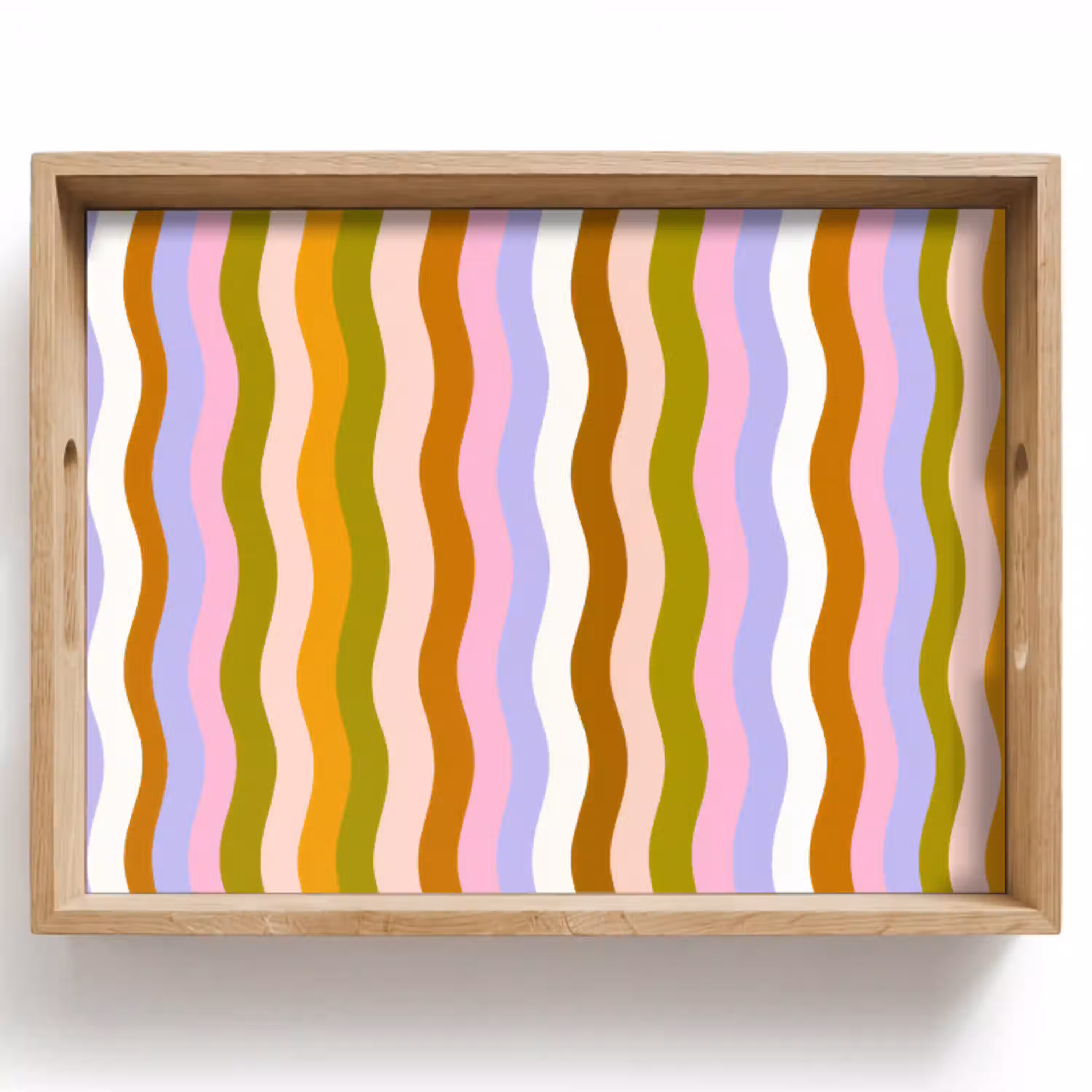 lijnen - Golven - Pastelkleuren - Patroon Dienblad Rechthoek middel -z3d_shopping
