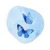 Vlinders - Sierlijk - Blauw Wandcirkel Organisch Forex 3mm klein -3d