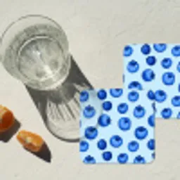 Bessen - Modern - Blauw onderzetter kurk middel 366 -sfeer4