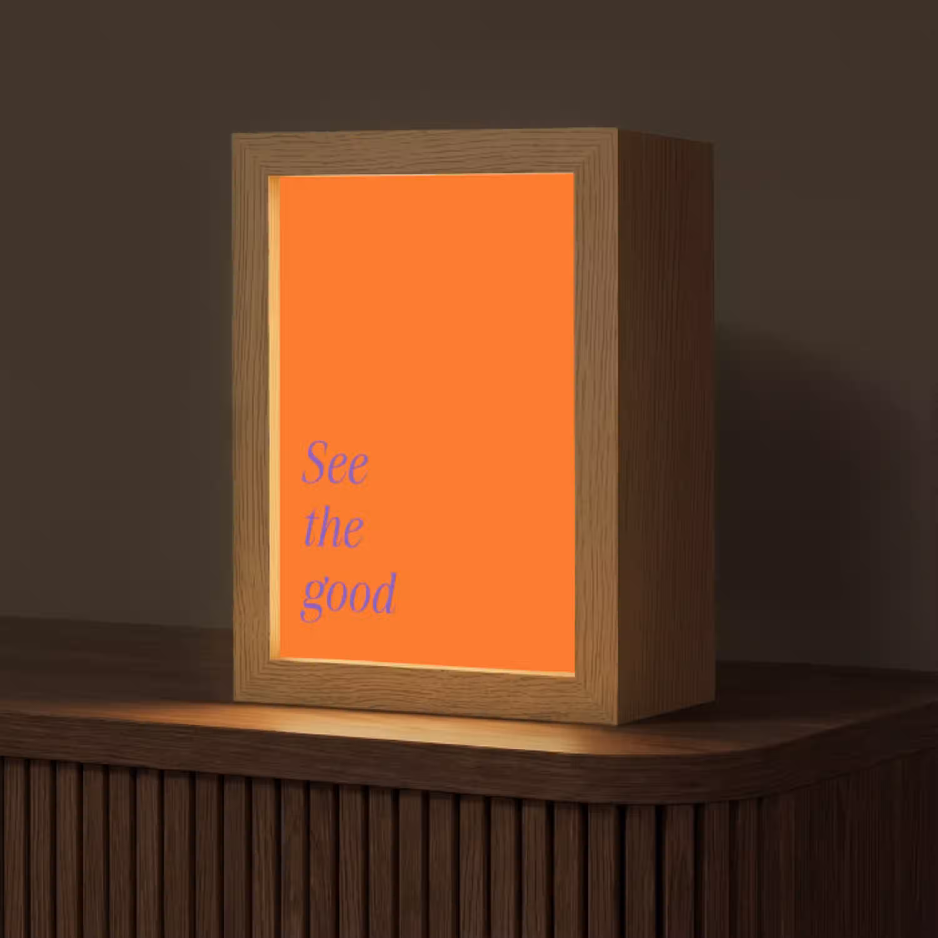 See te good - Paars - Oranje Light Box met kabel (Tafellamp) klein -z3d_website