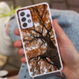 Boom - Bladerdak - Herfst - Oranje - Sfeervol Hoesje Samsung Galaxy A52 5G met koord klein -sfeer3