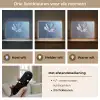 Blauw - Bloem - Glazen - Sierlijk Light Box met batterij (Wandlamp) middel -USP_lichtkleurNL