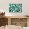 Palmblad - Panterprint - Tropical aluminium wit klein -sfeer3