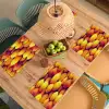 Vrucht - Waterdruppels - Oranje Placemat vinyl groot 368 -zzsfeer5_Kitchenyeah-website