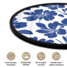 Floraal - Modern - Blauw Fotolijst rond zonder passe partout klein 856 -closeup_DE