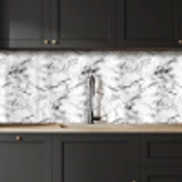 Marmer - Zwart - Dramatisch - Wit keuken achterwand 2 middel 871 -sfeer1