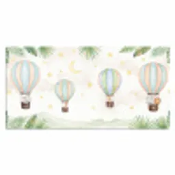 Aquarel - Luchtballonnen - Pastel Muismat XXL klein -3d_leeg