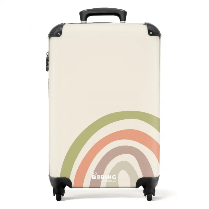 Ruwe regenboog pastel Koffer - NBS - Handbagage middel -productfoto_recht